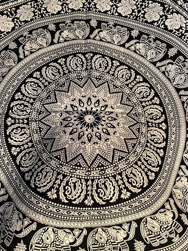 Elephant Mandala Tapestry Wall Hanging Boho Medallion Hippie Tablecloth 56"x 83"