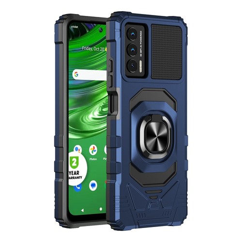 Funda de teléfono con soporte de anillo para Cricket Outlast/AT&T Jetmore con vidrio templado - Imagen 5 de 41