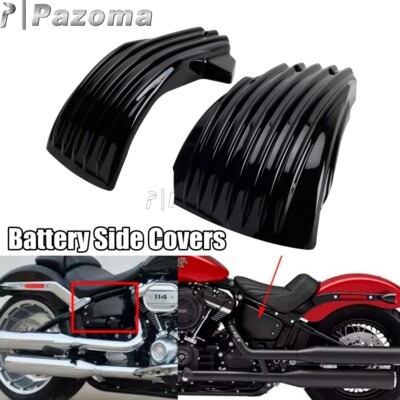 Black Battery Side Fairing Cover For Harley M8 Softail Heritage