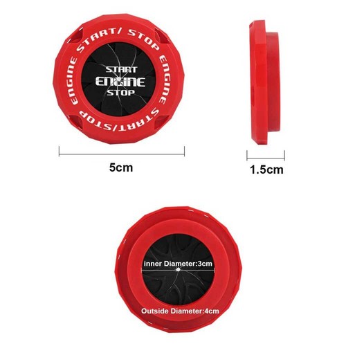 Universal Car Ignition Engine Start Stop Push Button Trim Cap Cover Accessories - Picture 2 of 16