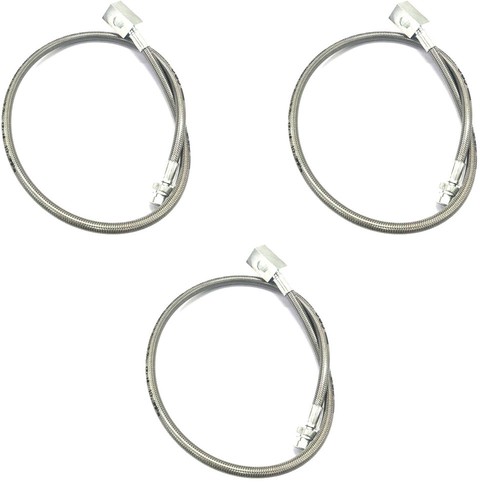 Jeep Front & Rear Extended Stainless Steel Brake Lines Lifts XJ/YJ/TJ - Foto 7 di 7