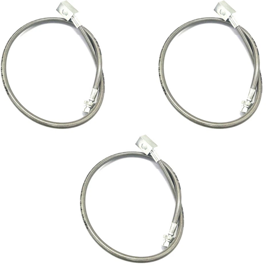 Front & Rear Extended Stainless Brake Lines For Jeep Wrangler TJ YJ XJ - Image 4 of 4