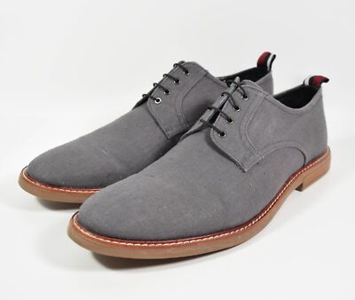 Ben Sherman Mens Oxford Dress Shoes 8M Gray Faux Leather Lace Up NIB Ben Sherman Mens Oxford Dress Shoes 8M Gray Faux Leather  main image 3