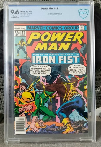 Power Man #48 1. Team-up Iron Fist Heroes zu mieten Marvel 1977 CBCS 9.6 weiß