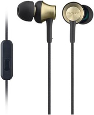 Sony Closed Dynamic In-Ear Headphones w/ Mic Brass MDR-EX650AP Brown New