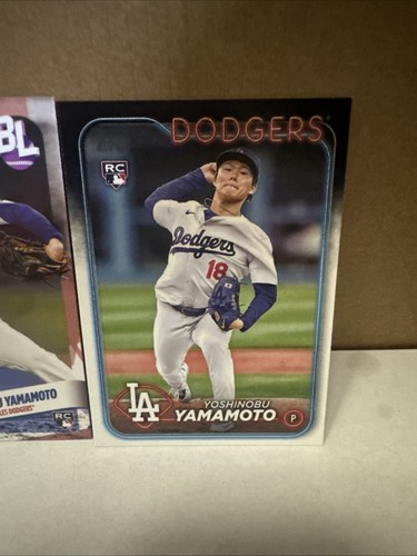 Yoshinobu Yamamoto 4 Card Rookie Lot Los Angeles Dodgers RC 35th, Stars MLB Base - Picture 5 of 5