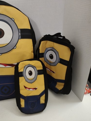 Zaino scuola Minions Cattivissimo Me bambini nuovo e borsa pranzo e borsa matite - Foto 2 di 15