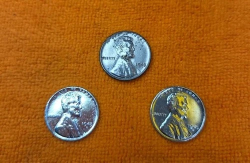 1943-P-D-S Gem BU Uncirculated Steel Wheat Cents! NOT REPROCESSED