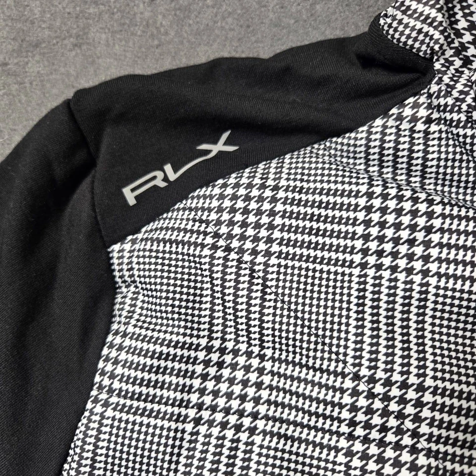 Chaqueta a Cuadros RLX Ralph Lauren Golf Glen Para Hombres M Pata de Gallo Negra $268 Masters Foto 2 de 4