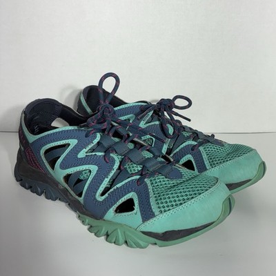 Merrell Women s Size 9 Waterpro Maipo J12848 Aqua Teal Mesh Hiking Trail Shoes