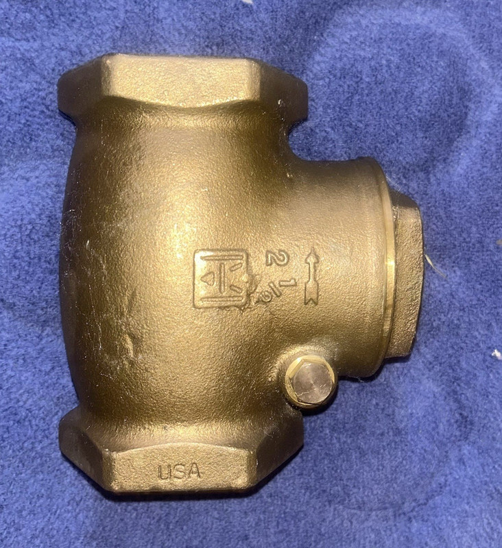 Brass Swing Check Valve 2 1/2 in Threaded for Water 125 WSP 200 WOG