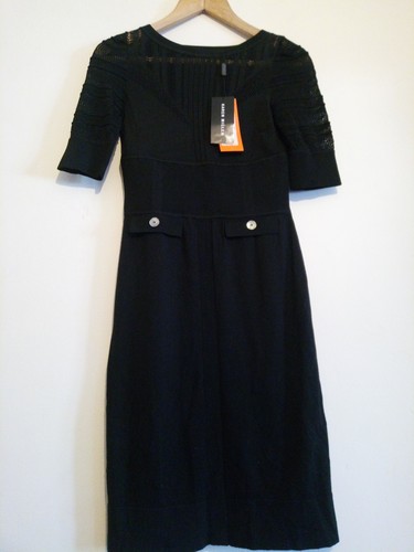 karen millen 2 teiliges Strickkleid Gr. 2 ca. 8/10, Knopf, Empire UVP 140£ - Bild 2 von 12
