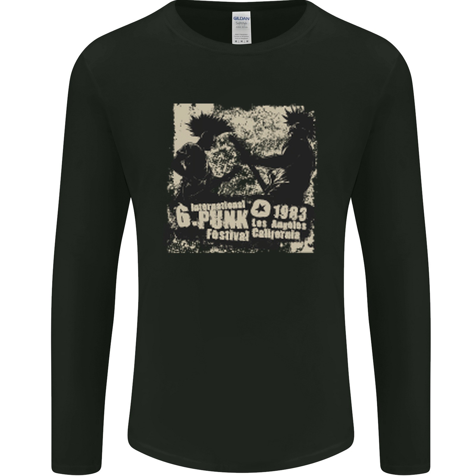 Camiseta De Manga Larga Para Hombre Rock N Roll Festival Punk 1983
