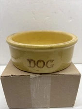 Robinson Ransbottom Dog Bowl R.R.P. Co Roseville OH USA 7 Stoneware 200-7 (B)