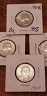 Lot Of 4 BU 1964 90% SILVER WASHINGTON QUARTERS