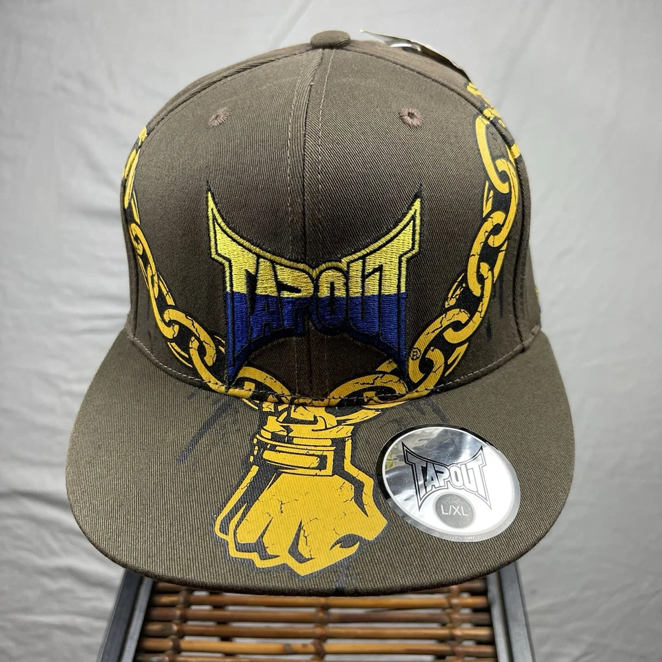 Gorra Kimbo Slice para hombre extra grande marrón ajustada cadena UFC lucha MMA Foto 2 de 4