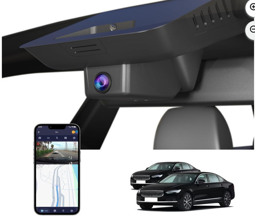 Front 4K Dash Cam for Volvo V90 XC60 S90 2022-2026 B5 B6 T8 (Model B), OEM-Style