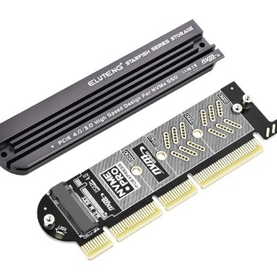M.2 PCIe NVMe Adapter Schneller SSD Erweiterungskarte Aluminium-Kühlkörper ko...