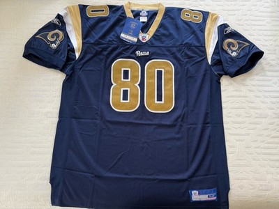 Authentic VTG ISAAC BRUCE LOUIS RAMS Stitched Reebok BLUE