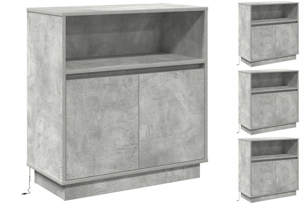 Sideboard Anrichte Schrank Lowboard Wohnzimmer Beton Grau 71X34,5X75 Cm Holzwerk-image