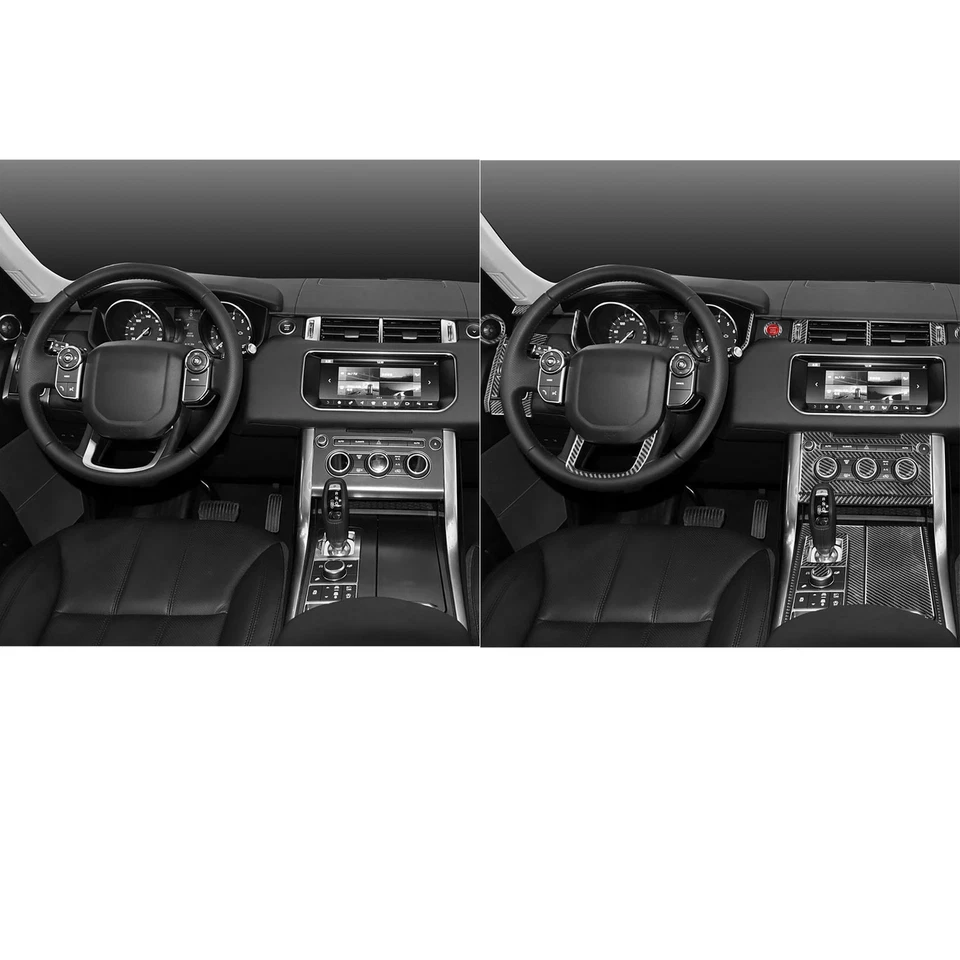 Juego completo interior kit cubierta de embellecedor para LR Range Rover Sport 2014-2017 fibra de carbono Foto 4 de 4