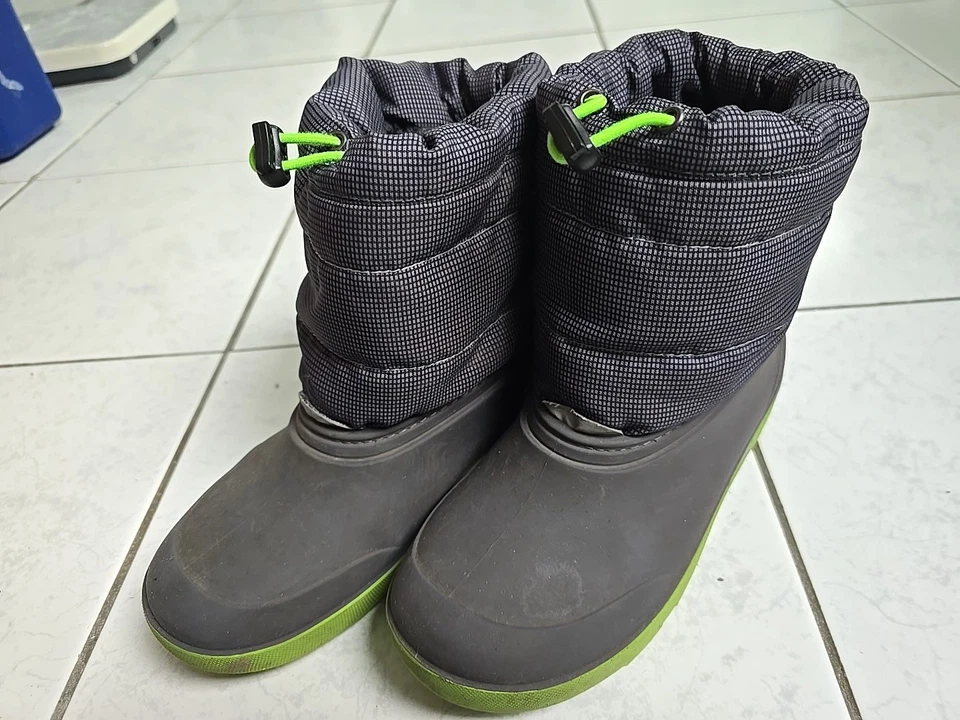Winterstiefel Thermostiefel grau grün gr.33