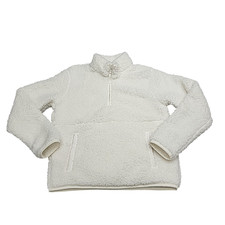 Kids Boys Girls Cozy Lounge Sherpa Pullover Sweatshirt Large Size 10/12 White