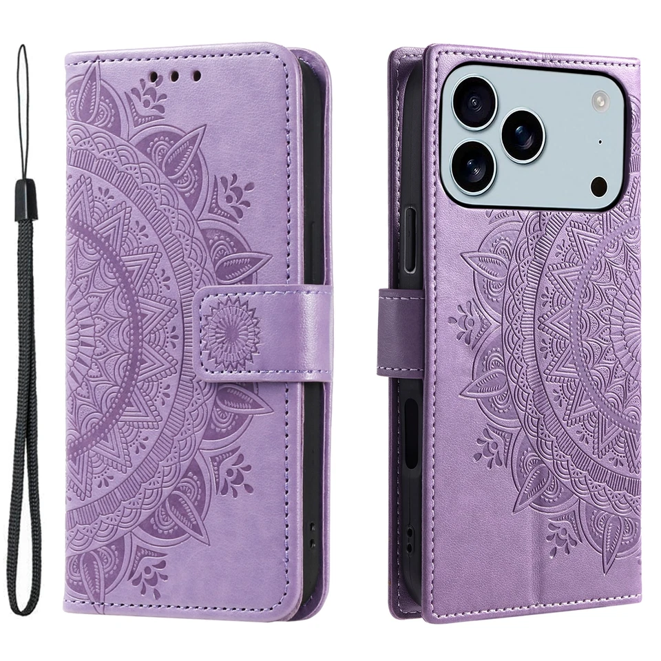 For iPhone 17 Pro Max /17/Air Magnetic PU Leather Wallet Card Flip Stand Case - Image 2 of 4