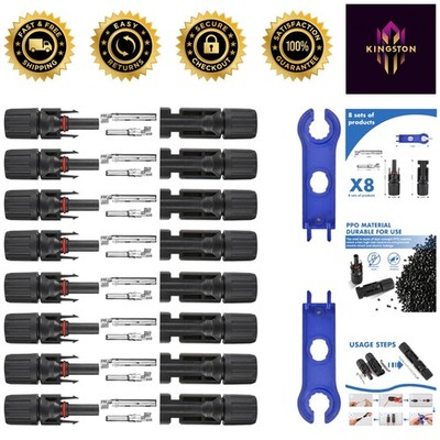 16 PCS Waterproof Solar Panel Connectors -  Rated for All Weather Use