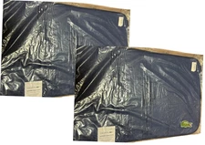 2 Pack Lacoste Memory Foam Bath Rug Blue 19x30 Soft Absorbent Non-Slip Bath Mat