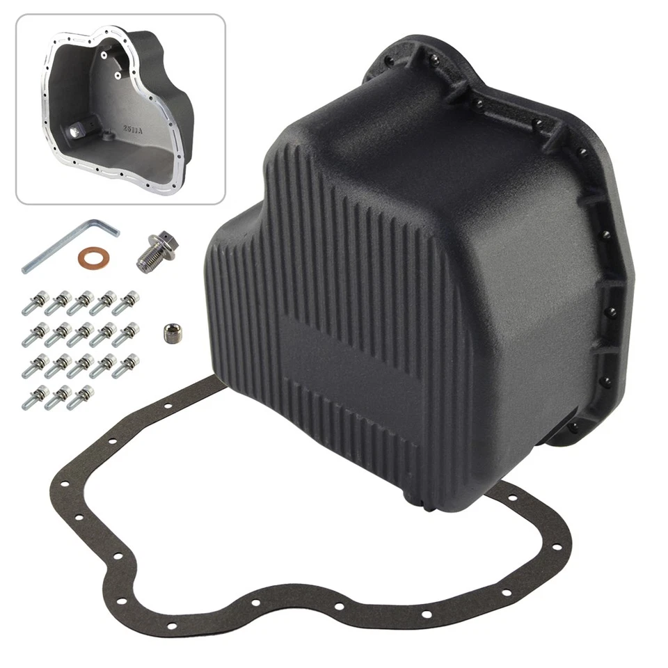 Cacerola de aceite de aluminio fundido de alta capacidad para GM Sierra GMC 2011-2016 6,6 LML Duramax Foto 3 de 4