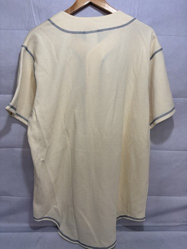 Vintage New York Yankees Jersey Shirt Majestic Button Ivory Cooperstown Large - Picture 4 of 9