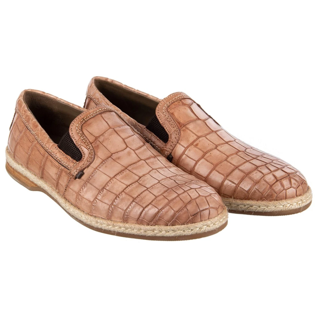 Dolce&Gabbana Men\'s Beige Suede  Loafers with Striped Accent Size 42 Dolce&Gabbana Loafer Suede Casual Shoes for Men for sale | eBay main image 4
