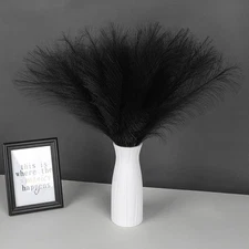 30 Pcs Pampas Grass Black Decor 21.7" Fluffy Faux Short 30 Pcs-black 