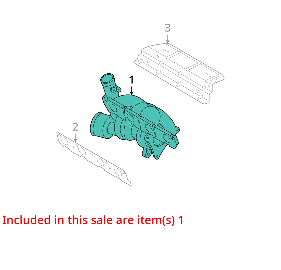 Volkswagen EOS 2008 colector de escape con turbo OEM 134 k millas - LKQ309205241 Foto 4 de 4