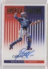 2019 Panini Chronicles America's Pastime Gold 2/25 Reese McGuire Auto 00jz