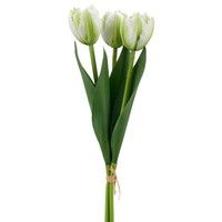 KüNstlicher Tulpenbund, 5Er Set, Farbe Weiß, HöHe Ca.32 Cm