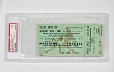 PSA GRADED EX-MINT 6 Rocky Marciano vs. Don Cockell May 16 1955 FULL Ticket Stub