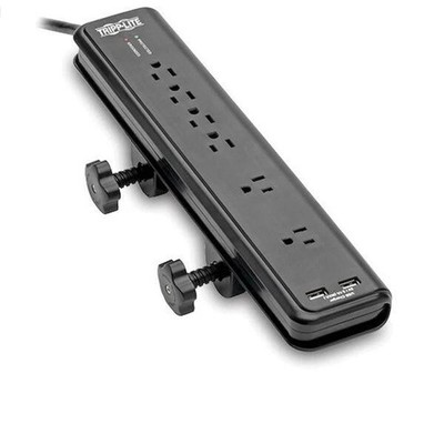 Tripp Lite by Eaton TLP606DMUSB 6-AC Outlet and 2-USB Port 2,100-Joules Protect