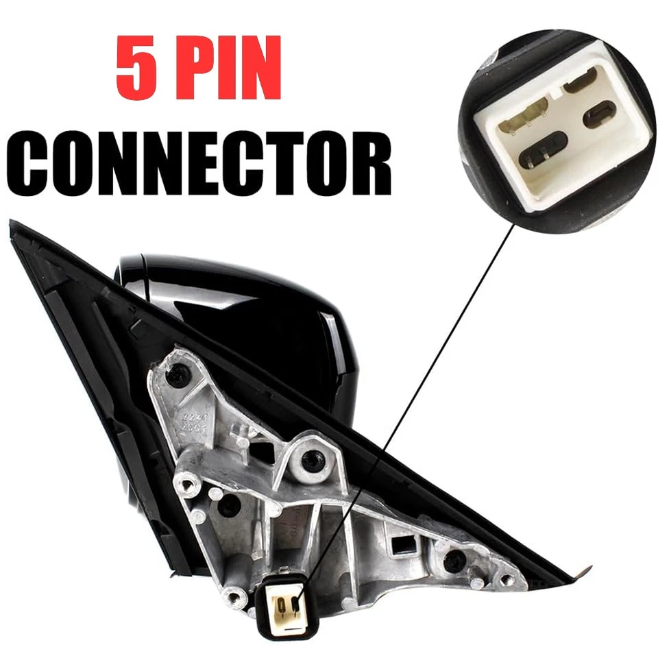 Left/Driver Side Mirror For 2019-2023 BMW 320i 330i 330e With Blind Spot Black - Image 4 of 4