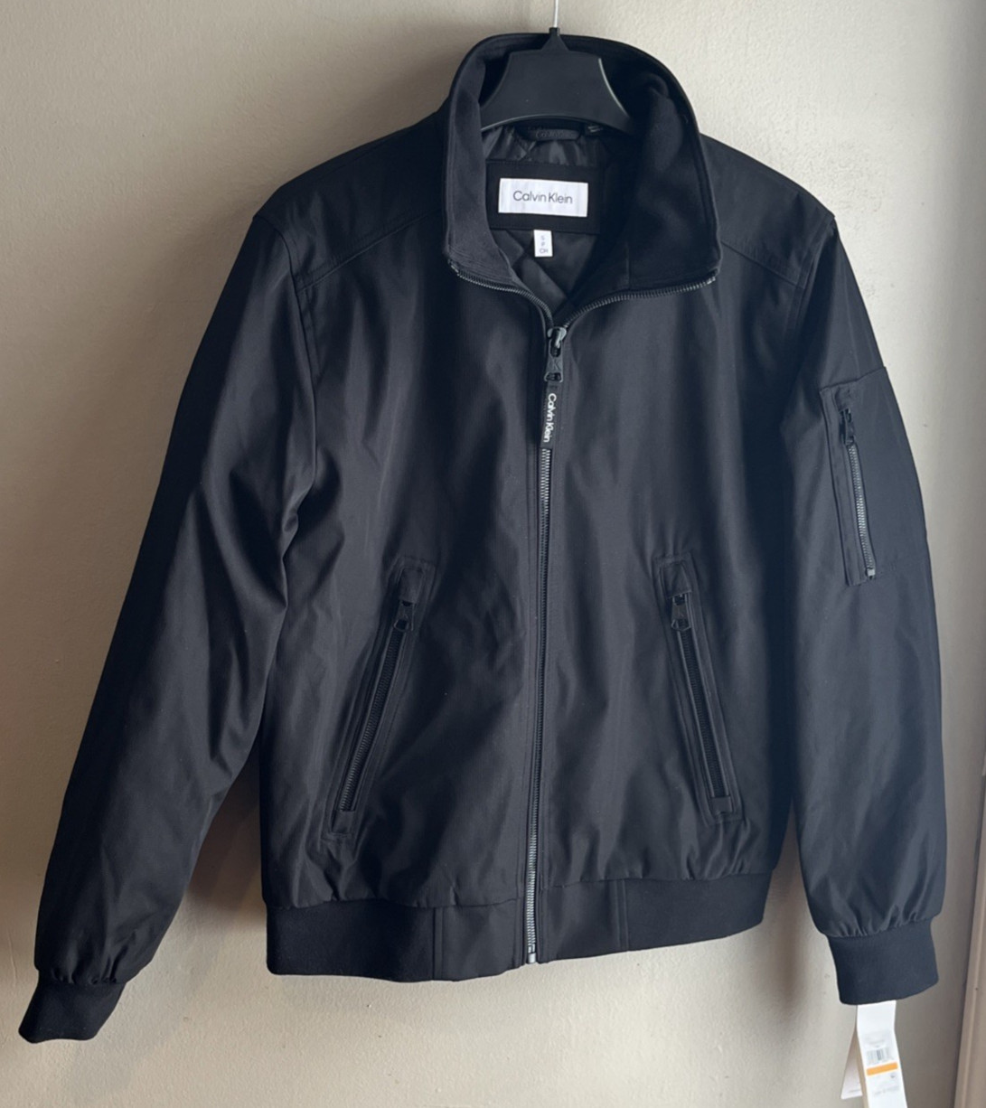 Calvin Klein men's Insulated Ripstop Black Bomber Jacket - Small - msrp $195 image 8