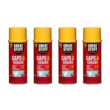 4 Cans Dow Great Stuff Gaps & Cracks Expanding Foam Sealant Insulation 12oz