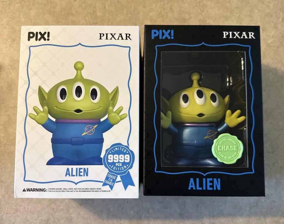 THRILLJOY PIX! Toy Story ALIEN GLOW CHASE Vinyl Figure GITD 9999 PCS - Image 1 of 4