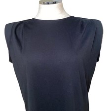 Express Cap Sleeve Pleated Collar Sleeve Pullover Dress size Small Black