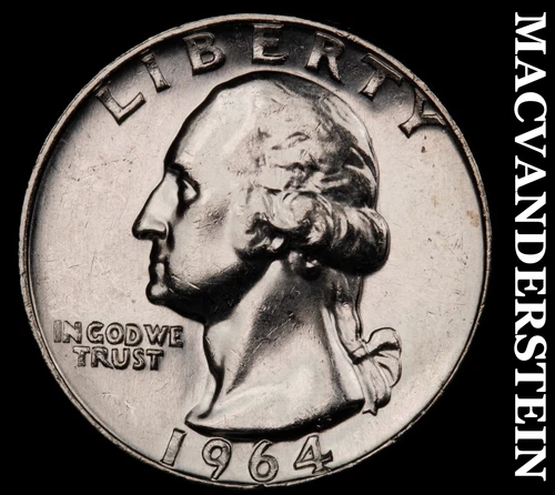1964 Washington Quarter- Silver- Scarce High Grade Luster No Reserve #J1661
