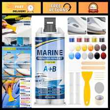 Fiberglass Repair Kit for Boats - Gel Coat, Color Match, Epoxy Filler for Cracks