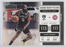 2021-22 Panini Contenders Game Night Ticket James Harden #11 y0i
