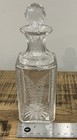Vintage Early American Square Decanter Etched Fern Design With Diamond Stopper — photo 6