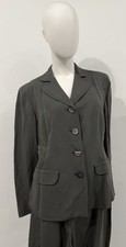Giorgio Armani olive linen suit 90s Minimalism - Jacket and Trouser- Tailored