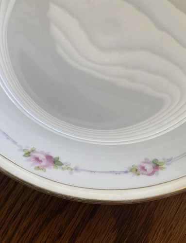 Vintage China Soup Coupe Bowls Noritake Nippon Hand painted Set 3 Pink Floral - Picture 8 of 10
